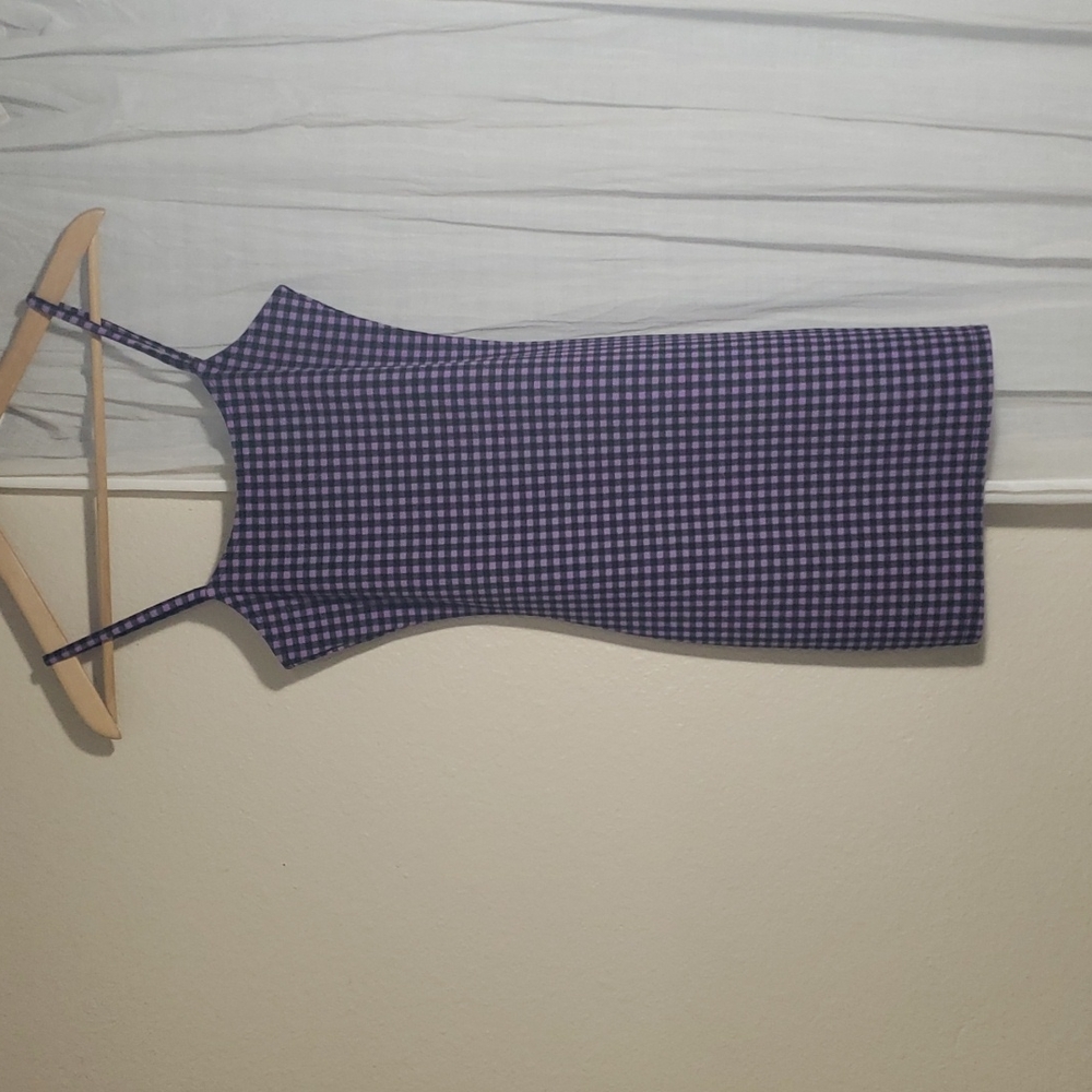 Plaid Stretchy Mini Dress